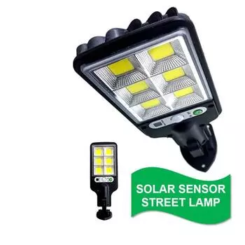 Солнечная уличная светодиодная настенная лампа для внутреннего двора, индукционная лампа для человеческого тела, садовая терраса, гаражная дверь, уличный фонарь чёрный