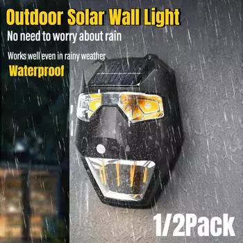 Солнечная вольфрамовая лампа накаливания, уличная водонепроницаемая интеллектуальная индукционная настенная лампа, освещение для двора, сада, виллы, ночник 3 modes-1pcs