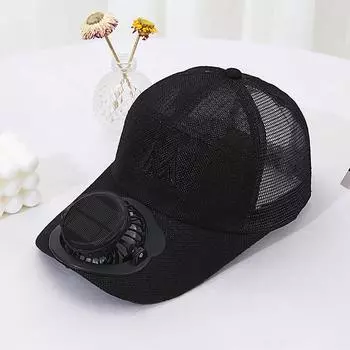 Солнечная зарядка Вентилятор Шляпа Солнцезащитный козырек Солнцезащитная Дышащая Кепка Отдых на открытом воздухе Строительные работы One Size