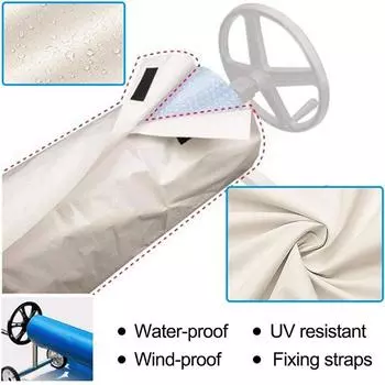 Солнечное одеяло, защитный чехол, намотчик, водонепроницаемый солнечный экран, чехол для бассейна, может продлить срок службы чехла