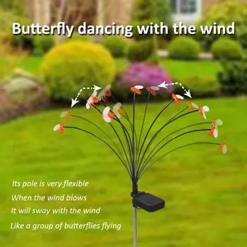 Солнечное освещение Не требует проводки Высокое преобразование Солнечная энергия Высокая яркость Декоративное обустройство дома IP65 Водонепроницаемый светодиод B разноцветный