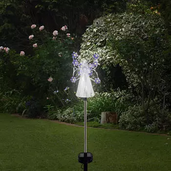 Солнечное освещение в саду ангела, уличные ландшафтные светодиодные фонари, лампы фиолетовый
