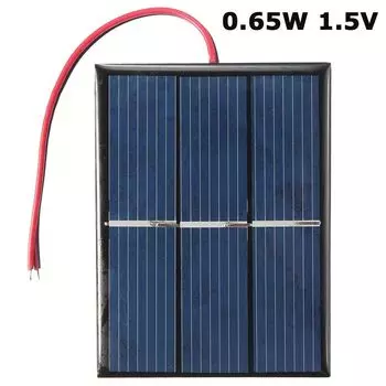 Солнечные элементы с кабелем 1,5 В, солнечный DIY-модуль, солнечная панель, зарядное устройство для солнечных батарей, панель питания чёрный