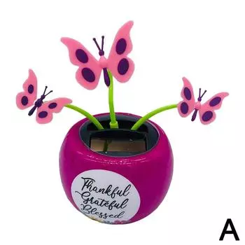 Солнечные автоматические качели, украшения, качающиеся бабочки, FlipFlap, анимированные танцоры-болванчики для дома и приборной панели автомобиля