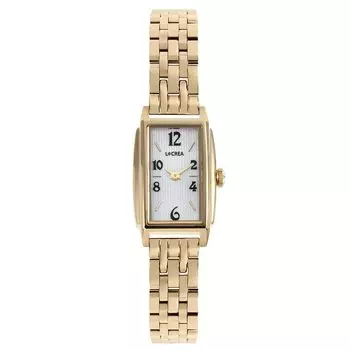 Солнечные часы, изготовленные в Японии, LeClair, нержавеющая сталь [LCREA], женские (ПРЯМОУГОЛЬНИК/Золото, Браслет/LC2002-GP5L)