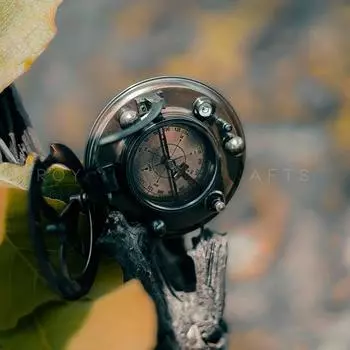 Солнечные часы-компас ручной работы с деревянной коробкой Gilbert Sundial с навигацией