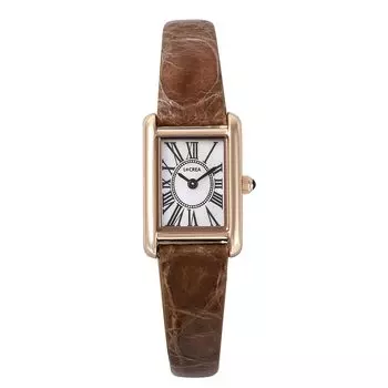 Солнечные часы LeClair Pink, изготовленные в Японии, из натуральной крокодиловой кожи [LCREA], женские (PARALLELA Золото, Ремень/LC2101-PGCMO)
