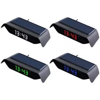 Солнечные часы-ночники с многофункциональным дисплеем даты и температуры в подарок зелёный