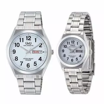 Солнечные часы пара легкие водонепроницаемые дешевые гражданские часы [Citizen Q&Q] мужские женские H010H011-204 []
