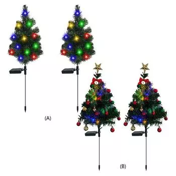 Солнечные фонари для газона, светодиодные уличные фонари, срок службы 8 ч, светильник для рождественской елки, IP65, водонепроницаемый, 400 мАч, декор для ландшафта двора A