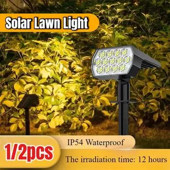 Солнечные фонари для улицы 52 светодиодных солнечных точечных светильника для улицы IP67 водонепроницаемые солнечные садовые светильники 2 в 1 для двора сада крыльца 1pc-white light