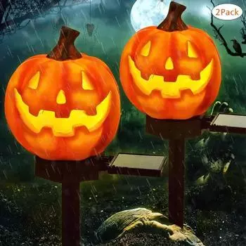 Солнечные фонари Садовые светильники Хэллоуин Тыквенные светильники Уличные садовые украшения Светильники с заземлением Солнечный светодиодный светильник Уличные светильники