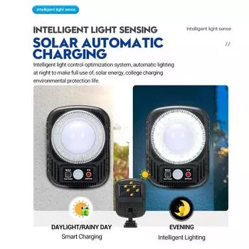 Солнечные фонари, водонепроницаемые, 6 цветов, настенные светильники с датчиком движения, уличные фонари с дистанционным управлением для сада, патио, дорожки