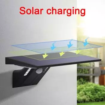 Солнечные лампы наружное освещение 520 лм датчик движения настенные светильники с углом обзора 180° 4 режима освещения для сада патио двор