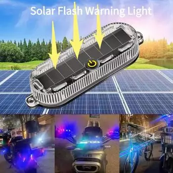 Солнечные мигающие сигнальные огни, аварийный предупреждающий свет, светодиодная мигающая декоративная лампа для модификации автомобиля, мотоцикла, противоугонная стробоскопическая лампа с кнопками Everbright style
