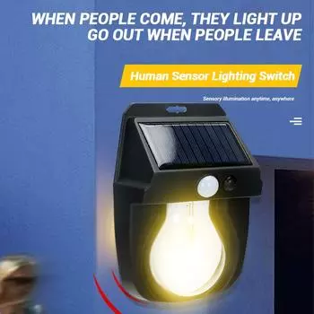 Солнечные настенные светильники светодиодные вольфрамовые нити накаливания водонепроницаемые индукционные 3 режима уличные солнечные светильники для ограждения двора дропшиппинг