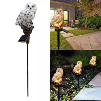 Солнечные ночные пейзажные фонари, газонная лампа, водонепроницаемое украшение для крыльца, патио белый