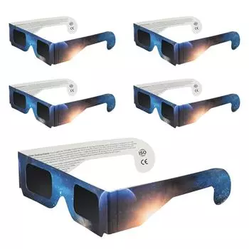 Солнечные очки, одобренные в 2024 году, 5 шт. и сертифицированные солнечные очки для наблюдения, безопасные оттенки для наблюдения под прямыми солнечными лучами One Size