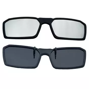 Солнечные очки в клипсовой оправе и сертифицированные солнцезащитные очки для просмотра под прямыми солнечными лучами One Size чёрный