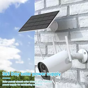 Солнечные панели для камеры IP65 Водонепроницаемое солнечное зарядное устройство с регулировкой на 360° и кабелем для зарядки с портом Micro USB длиной 9,1 фута
