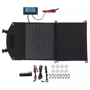 Солнечные панели Выход Складной Водонепроницаемый для Зарядки Мобильных Телефонов Ноутбуков 60 Вт 18 В