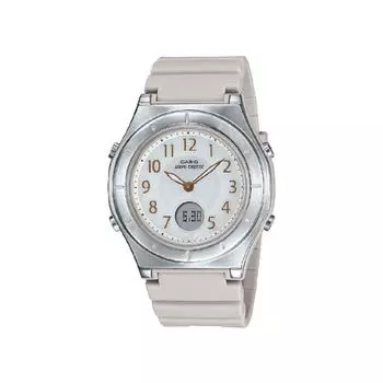 Солнечные радиочасы CASIO, приемник волн, бежевый LWA M145 4AJF