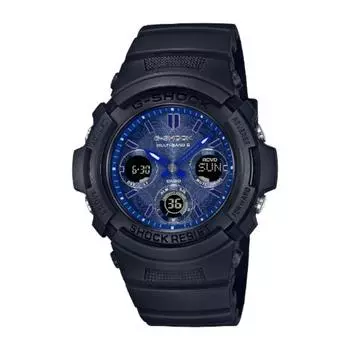 Солнечные радиочасы GSHOCK Blue Paisley AWGM100SBP1AJF