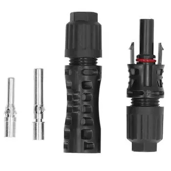 Солнечные разъемы латунный ПК водонепроницаемый кабель панель 1500 В разъем для выработки электроэнергии