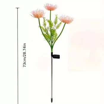 Солнечные садовые фонари со светящимися цветами и стеблями, модернизированные солнечные панели, уличные декоративные фонари, садовое освещение, идеальный подарок на День матери