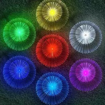 Солнечные садовые фонари, уличные водонепроницаемые оптоволоконные медузы, газонные фонари, уличный дворик, декор для виллы, двора
