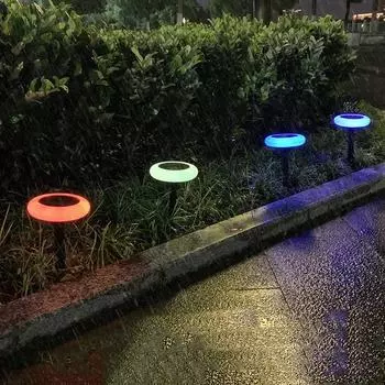 Солнечные садовые светильники, уличные светодиодные солнечные наземные светильники, водонепроницаемые, ландшафтные, дорожки, напольные, под точечным светильником, декоративное освещение