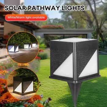 Солнечные светильники для дорожек, уличные солнечные светильники для дорожек, садовые светильники, водонепроницаемые ландшафтные светильники, дорожки, подъездные пути, газоны, патио, садовый декор