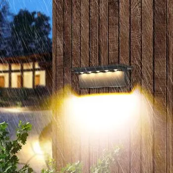 Солнечные светильники для террасы, наружные лестницы, ограждение двора, патио, ступеньки, водонепроницаемые светодиодные лампы RGB для сада, ограждения террасы, дорожки, солнечные светильники