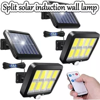 Солнечные светильники, уличные садовые настенные светильники, датчик движения, водонепроницаемые энергосберегающие лампы для двора, улицы, крыльца и т. д. no remote control