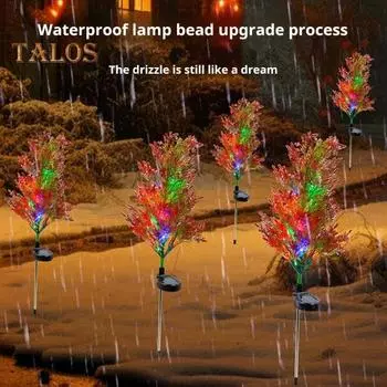 Солнечные светодиодные фонари для рождественской елки, наземный светильник для уличного газона, водонепроницаемый солнечный свет для дома, свадьбы, двора, сада, украшения разноцветный