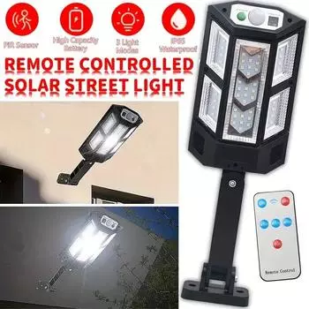 Солнечные светодиодные фонари, уличные солнечные лампы с датчиком движения, 4 режима, водонепроницаемые, IP65, солнечные садовые фонари, уличные фонари для двора 902T 5000LM