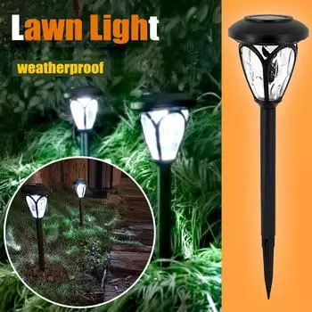 Солнечные светодиодные светильники для маршрутного освещения, светильник для украшения сада one size чёрный