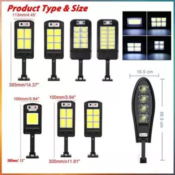 Солнечные уличные фонари на открытом воздухе, солнечные лампы с 3 режимами освещения, пульт дистанционного управления, водонепроницаемый датчик движения, освещение для сада, патио, дорожки 1Pcs
