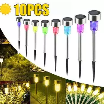 Солнечные уличные фонари, садовые лампы, водонепроницаемые, на солнечных батареях, пейзажные дорожки, уличные для двора, двора, лужайки, патио, декоративные white-1pcs