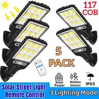 Солнечные уличные фонари, уличные водонепроницаемые настенные светодиодные лампы с датчиком движения и 3 режимами освещения, солнечные фонари для садового патио
