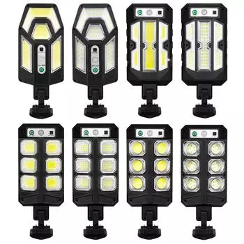 Солнечные уличные фонари, водонепроницаемые уличные датчики движения, с дистанционным управлением, от заката до рассвета, солнечные фонари, охранное освещение B