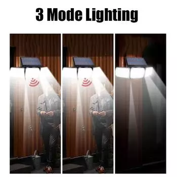 Солнечные уличные настенные светильники с датчиком движения, водонепроницаемые, 3 режима, настенные светильники с подсветкой Single-244LED