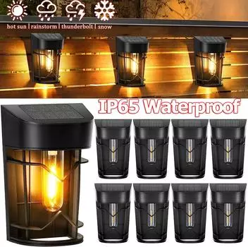 Солнечные уличные светильники для сада, балкона, дома, датчики освещения, настенные светильники, водонепроницаемые светильники для лестниц, ограждений, уличные светильники, суперяркие светильники Solar