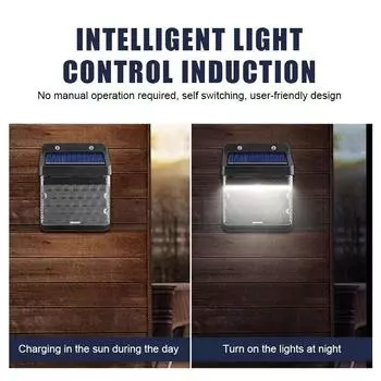 Солнечные уличные светильники водонепроницаемые садовые ограждения настенные украшения светодиодные лампы для улицы, двора, балкона, солнечный свет белый
