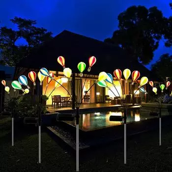 Солнечные воздушные шары 800 мАч, уличные светодиодные солнечные фонари, водонепроницаемые пейзажные солнечные светлячки, светодиодные декоративные светильники на солнечной энергии 800MAH-1PCS