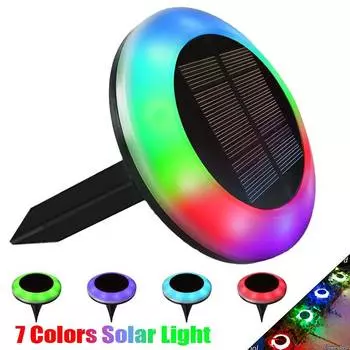 Солнечные встраиваемые светильники RGB меняющие цвет солнечные садовые светильники наружное водонепроницаемое ландшафтное освещение для украшения двора и патио