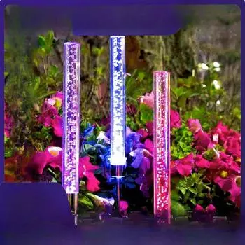 Солнечный акриловый стержень, светильник с вставкой для земли, газонный светильник, ландшафтный светильник, солнечный пузырьковый светильник, акриловый хрустальный стержень OPP bag (1 piece)
