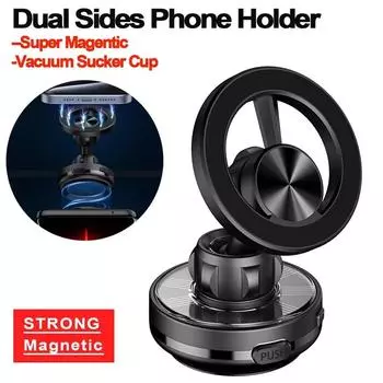 Солнечный электрический вакуумный магнитный автомобильный держатель для телефона, стабильная адсорбционная подставка для телефона, вращающаяся на 360°, аксессуары для салона автомобиля