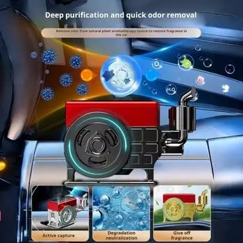 Солнечный автомобильный освежитель воздуха, автомобильный ароматизатор с дизайном в виде тракторного двигателя, вращающийся ароматизатор на солнечной энергии, привлекательный аксессуар для салона автомобиля жёлтый