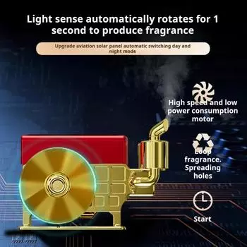 Солнечный автомобильный освежитель воздуха, автомобильный ароматизатор, дизайн тракторного двигателя, работающий на солнечной энергии серебряный